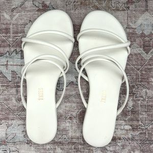 TKEES Sloane Strappy Sandals in White